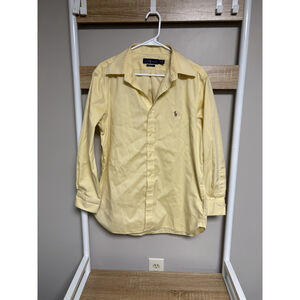 Ralph Lauren Easy Care Yellow Button-Down Shirt 16.5 32/33 Classic Fit Men’s